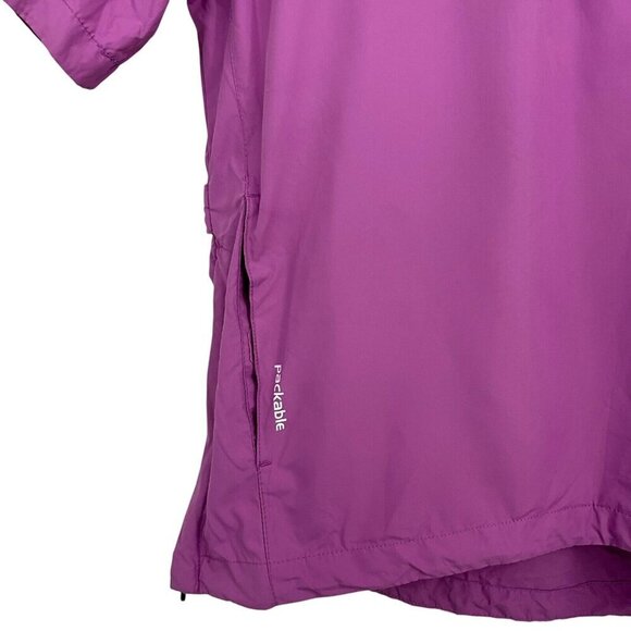 Abacus Outdoor Women's Packable Jacket Fuchsia Pink Size L Short Sleeve Hood - Picture 4 of 11